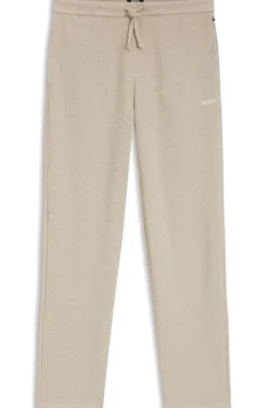 Cotton-blend pyjama bottoms with embroidered logo