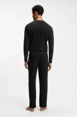 Cotton-blend pyjama bottoms with embroidered logo
