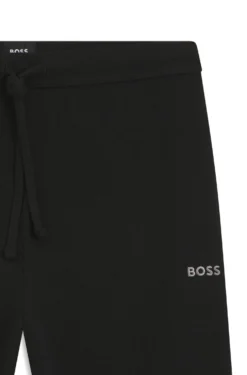 Cotton-blend pyjama bottoms with embroidered logo