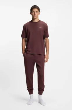 Cotton-blend pyjama bottoms with embroidered logo