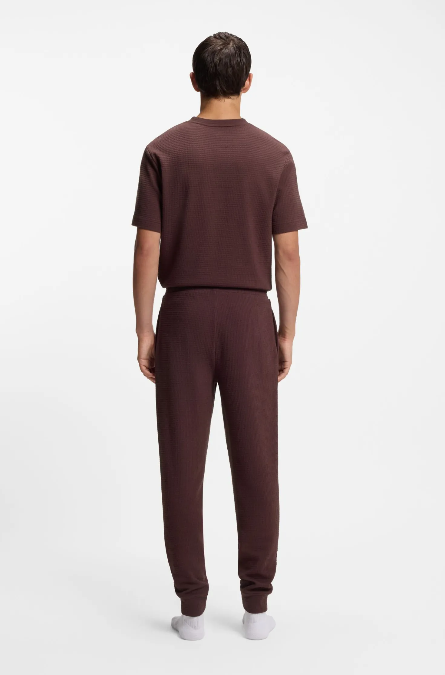 Cotton-blend pyjama bottoms with embroidered logo
