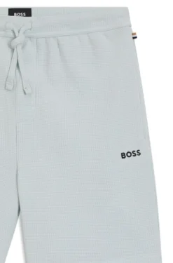 Cotton-blend pyjama shorts with embroidered logo