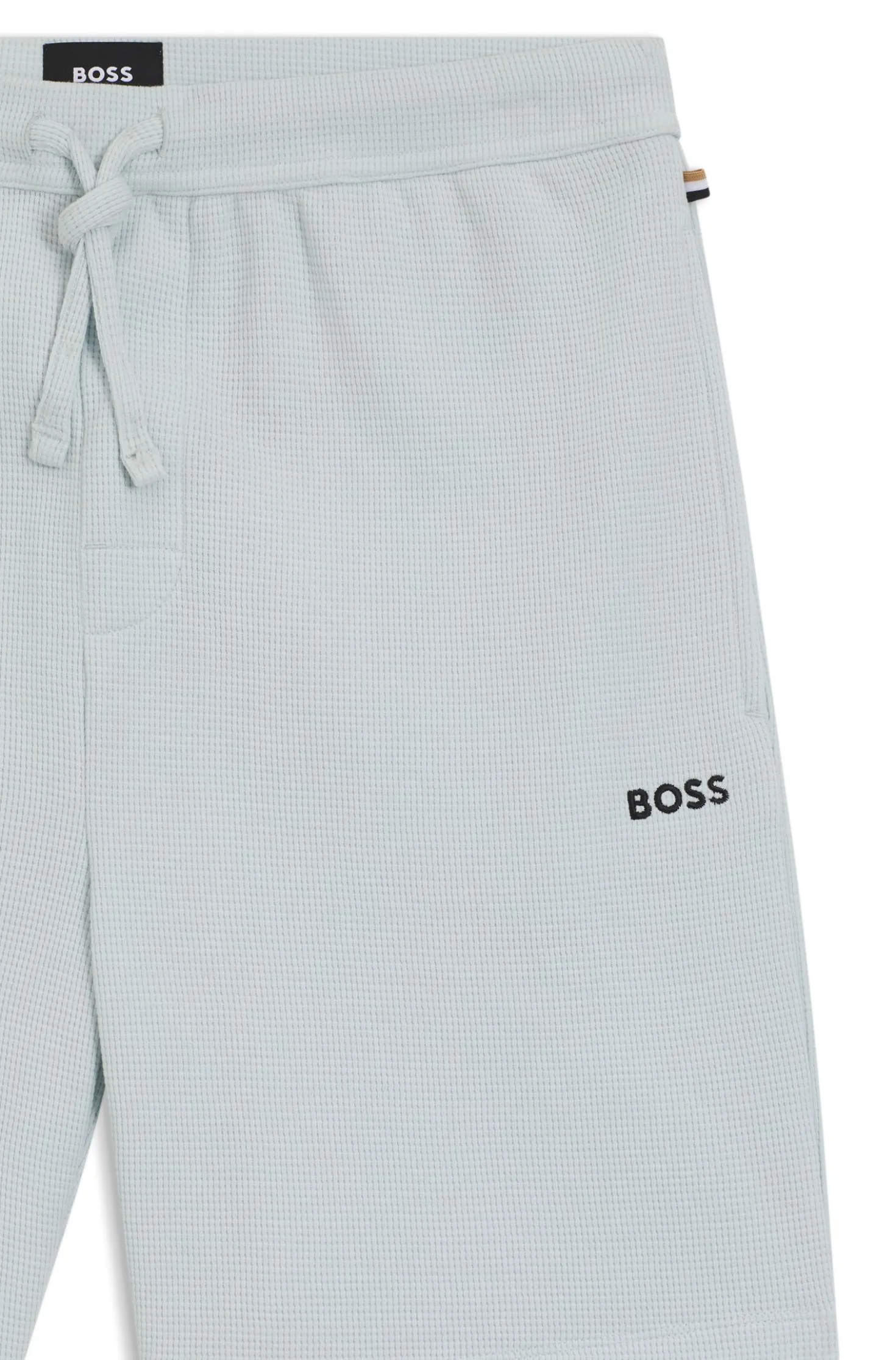 Cotton-blend pyjama shorts with embroidered logo