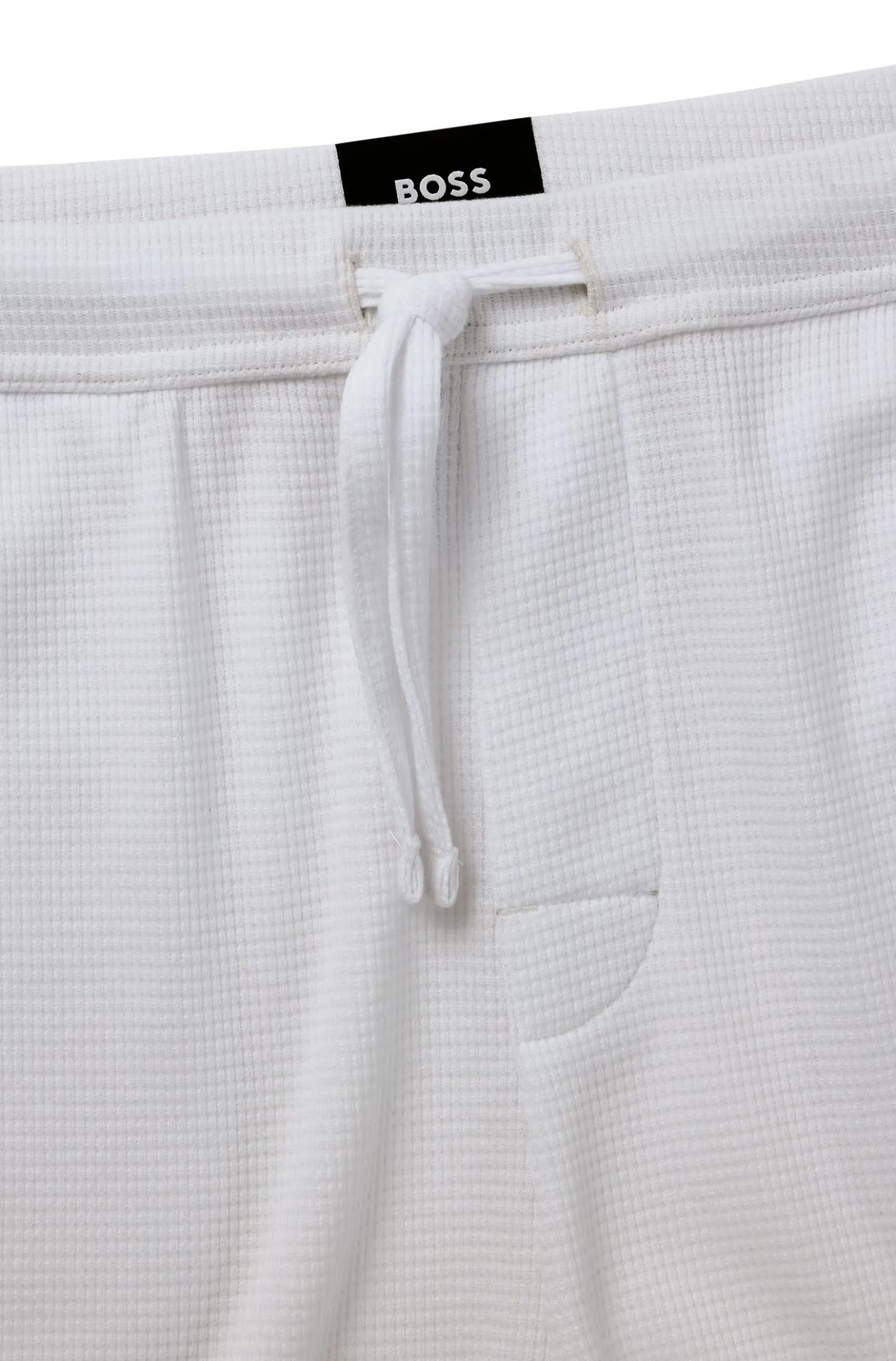 Cotton-blend pyjama shorts with embroidered logo