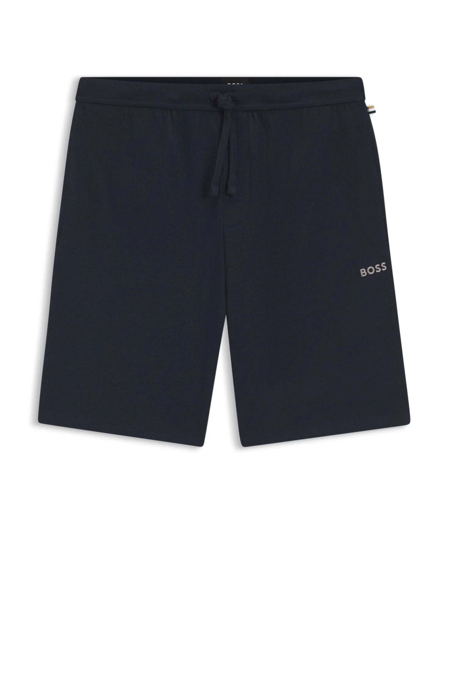 Cotton-blend pyjama shorts with embroidered logo
