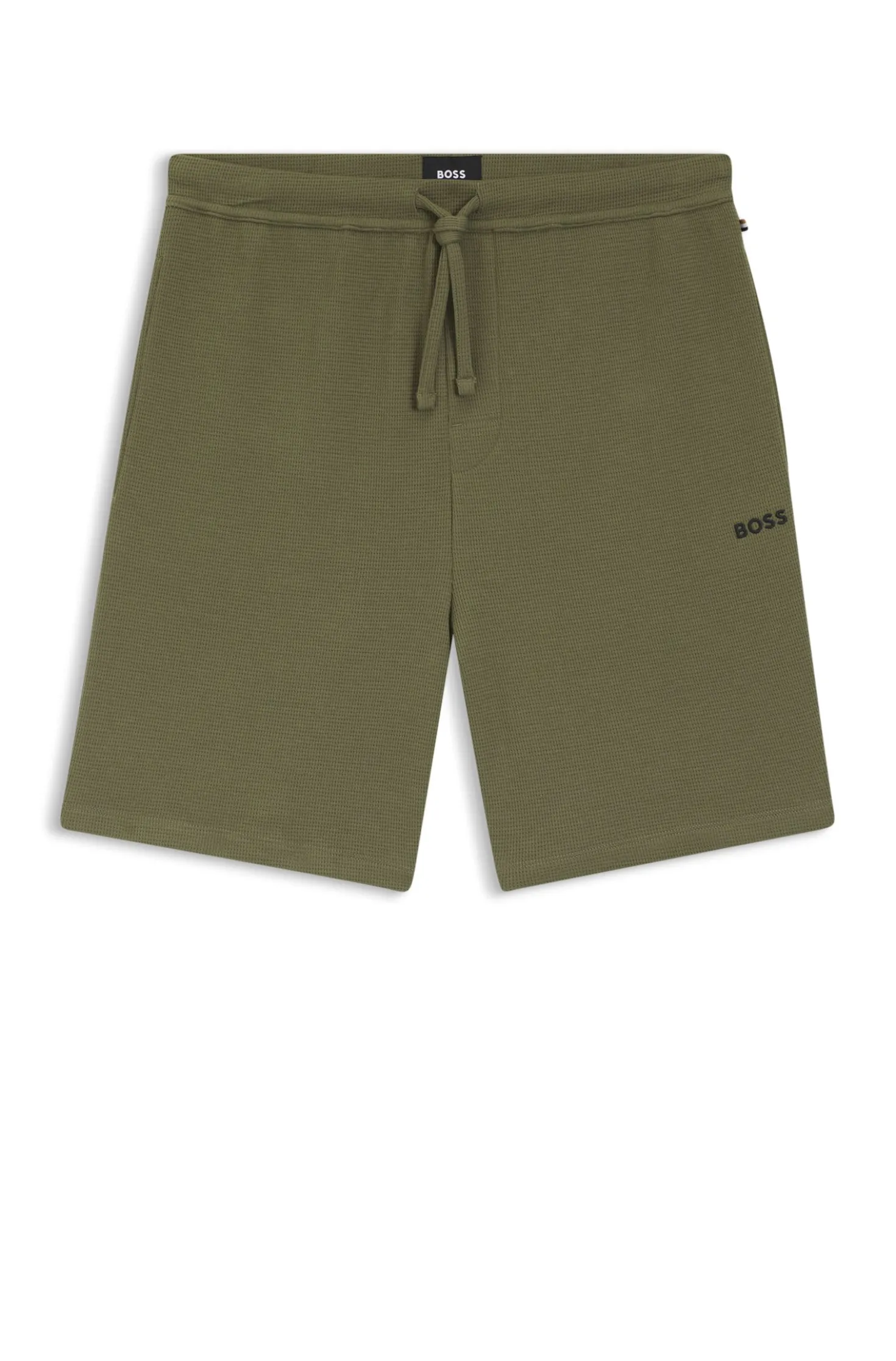 Cotton-blend pyjama shorts with embroidered logo