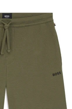 Cotton-blend pyjama shorts with embroidered logo