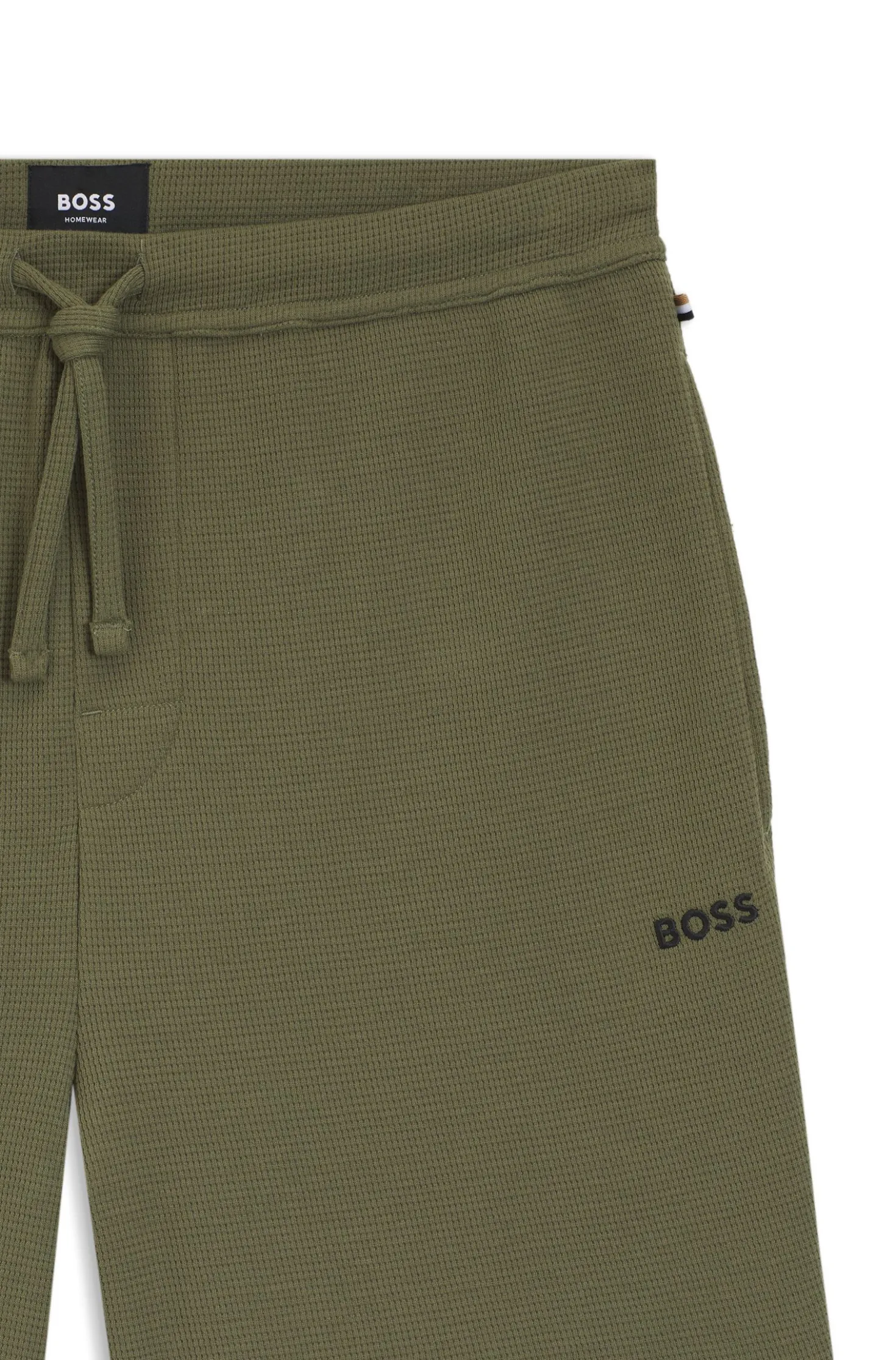 Cotton-blend pyjama shorts with embroidered logo
