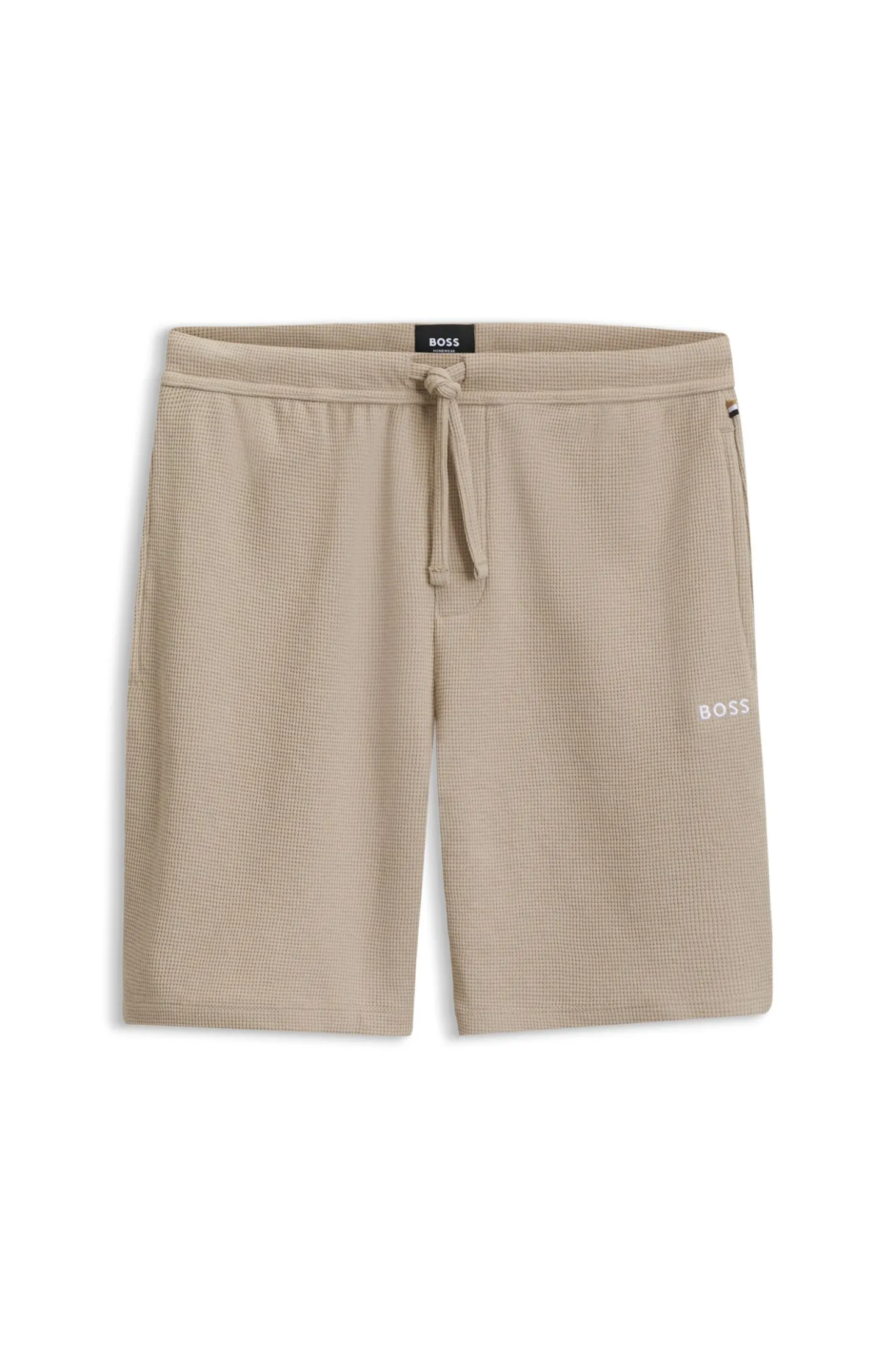 Cotton-blend pyjama shorts with embroidered logo