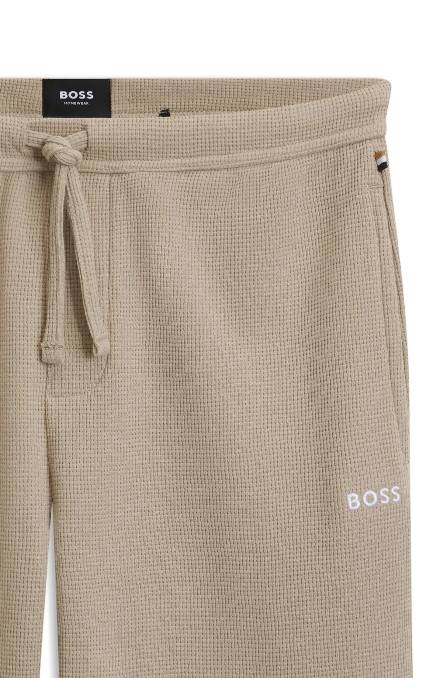 Cotton-blend pyjama shorts with embroidered logo