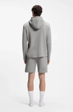 Cotton-blend pyjama shorts with embroidered logo