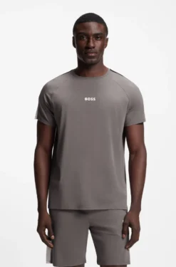 Cotton-blend pyjamas with contrast inserts