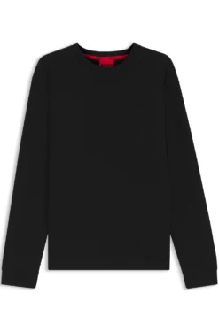 Cotton-blend pyjama T-shirt with waffle structure