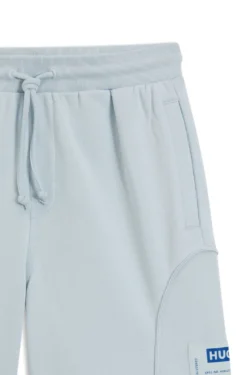 Cotton-blend shorts with logo label