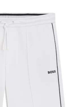Cotton-blend shorts with piped trims