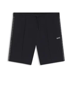 Cotton-blend shorts with piped trims