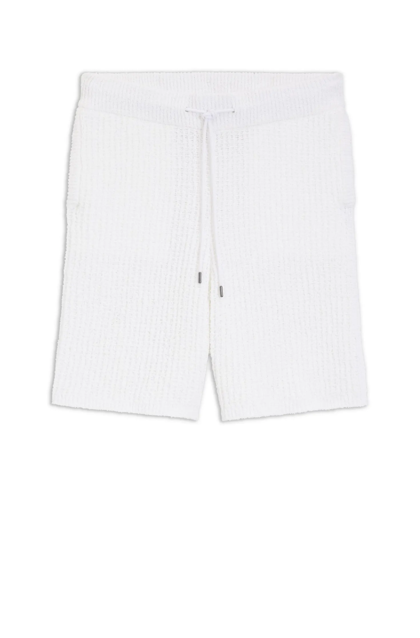 Cotton-blend shorts with rib knit