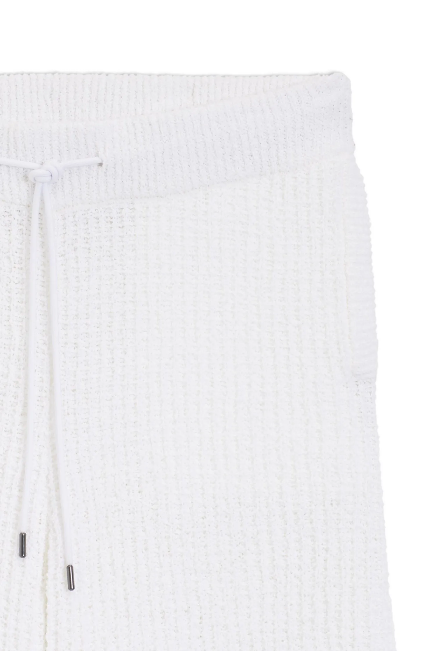 Cotton-blend shorts with rib knit
