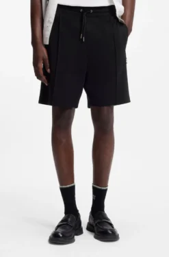 Cotton-blend shorts with stacked-logo trim