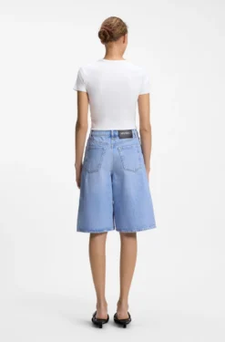 Cotton-blend slim-fit T-shirt with embroidered logo