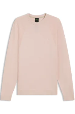 Cotton-blend sweater with bodymapping structure