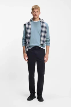 Cotton-blend sweater with logo patch
