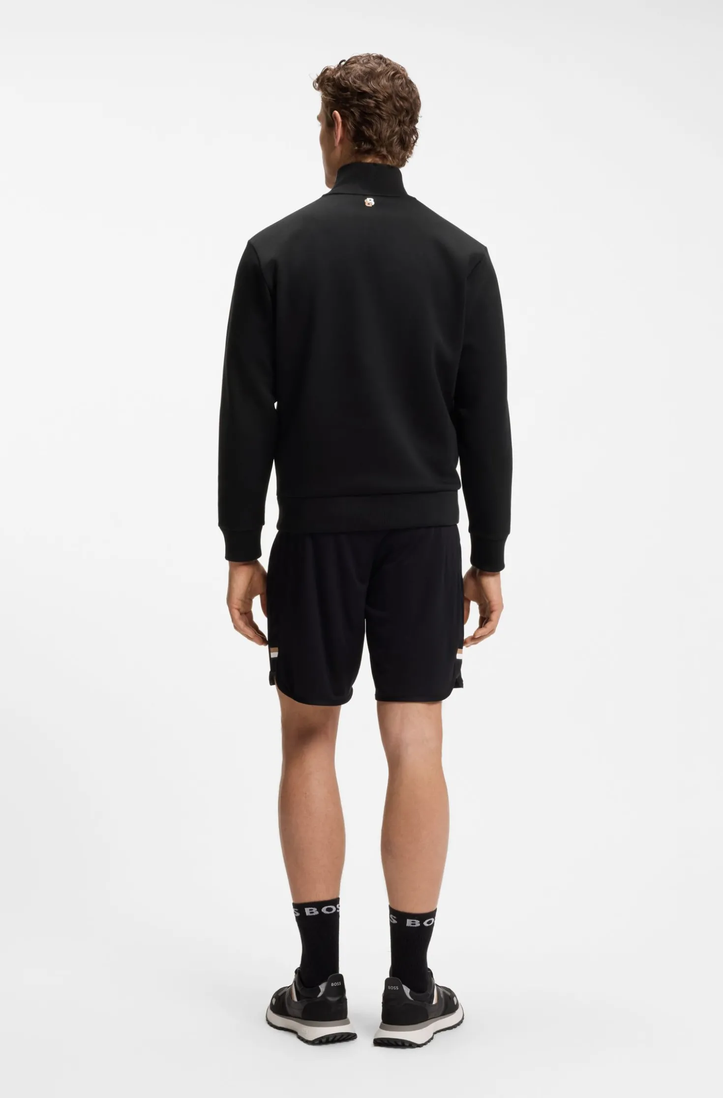 Cotton-blend sweatshirt with tennis artwork