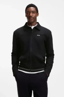 Cotton-blend sweatshirt with embroidered logo