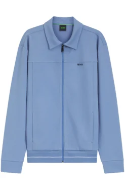 Cotton-blend sweatshirt with embroidered logo