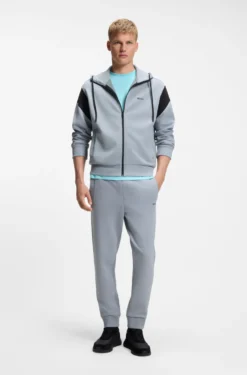 Cotton-blend tracksuit bottoms with embroidered logo
