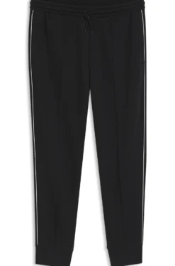 Cotton-blend tracksuit bottoms with piping details