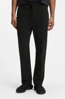 Cotton-blend tracksuit bottoms with pintuck pleats