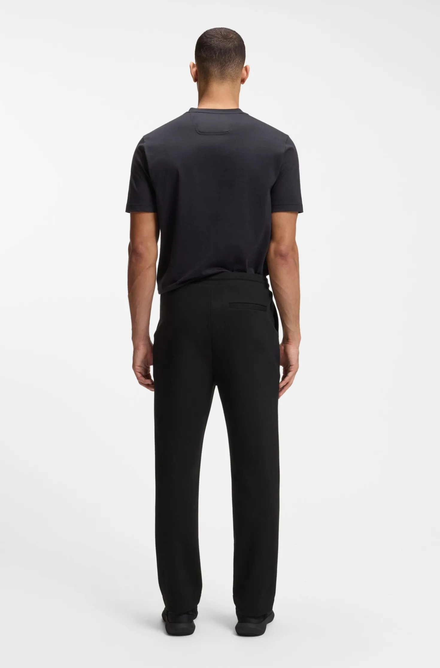 Cotton-blend tracksuit bottoms with pintuck pleats