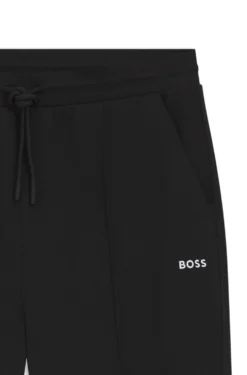 Cotton-blend tracksuit bottoms with pintuck pleats