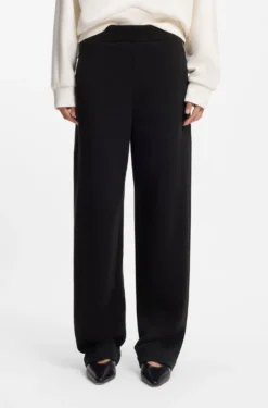 Cotton-blend tracksuit bottoms with lustrous piping