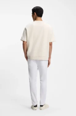 Cotton-blend T-shirt with peached finish