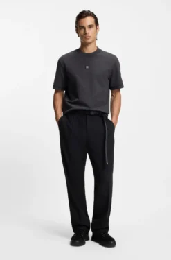 Cotton-blend T-shirt with stacked logo