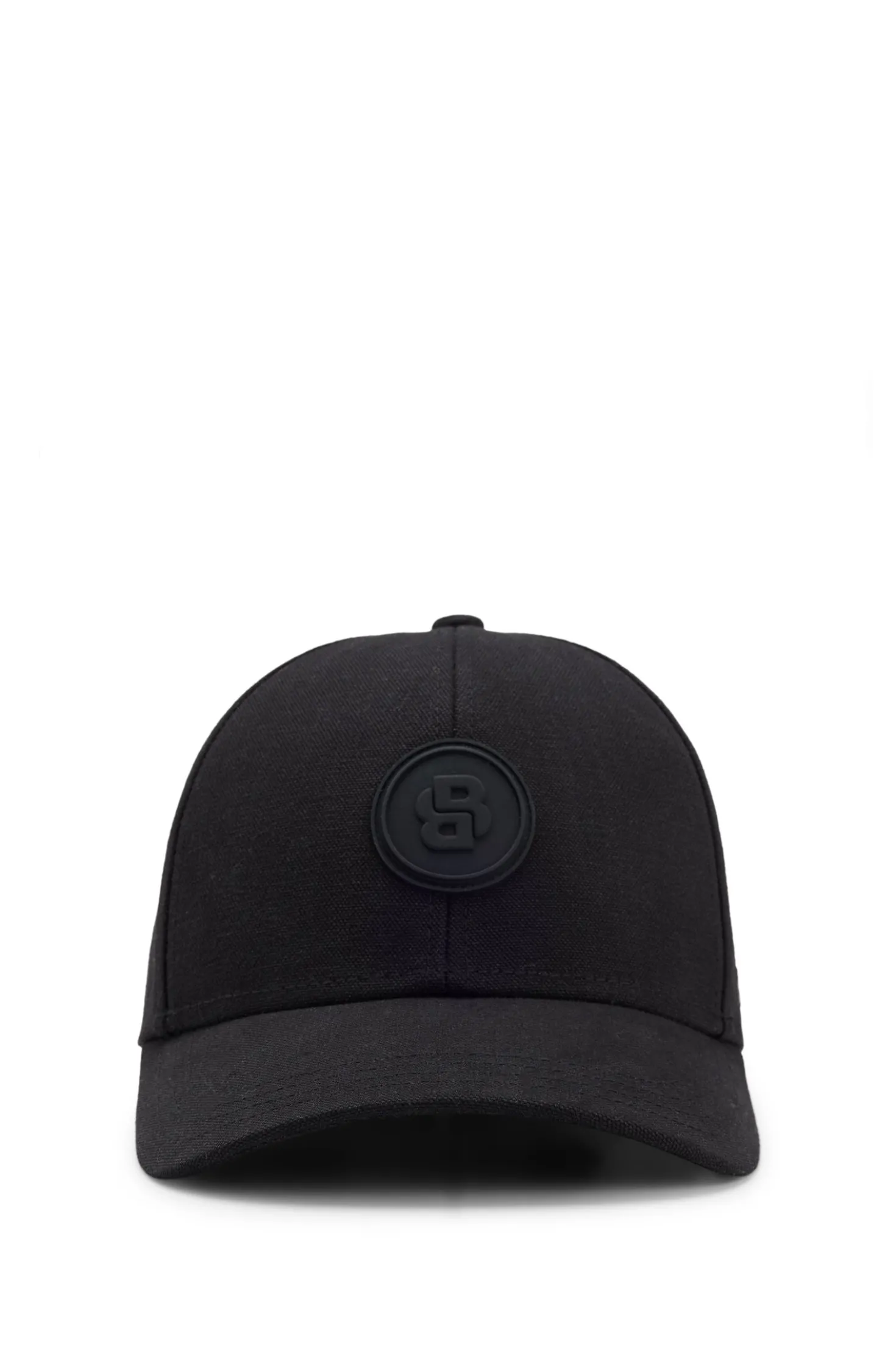 Cotton-canvas cap with Double B monogram badge