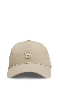 Cotton cap with embroidered Double B monogram