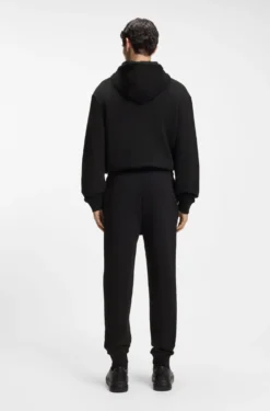 Cotton casual trousers with elasticated cuffs