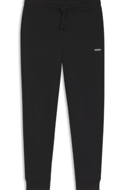 Cotton casual trousers with elasticated cuffs
