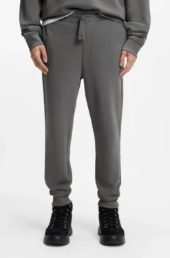 Cotton casual trousers with elasticated cuffs