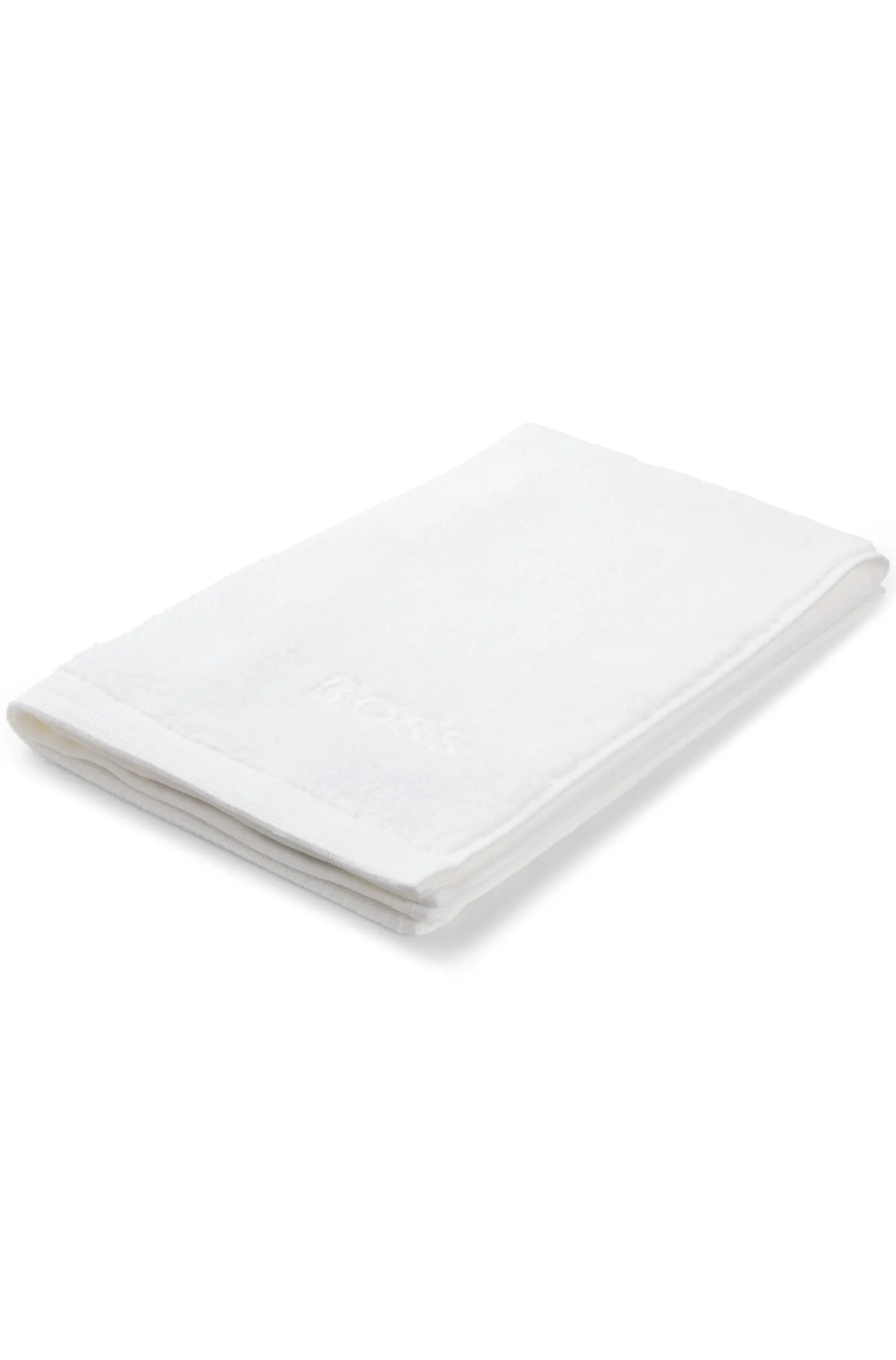 Cotton guest towel with contrast embroidered logo