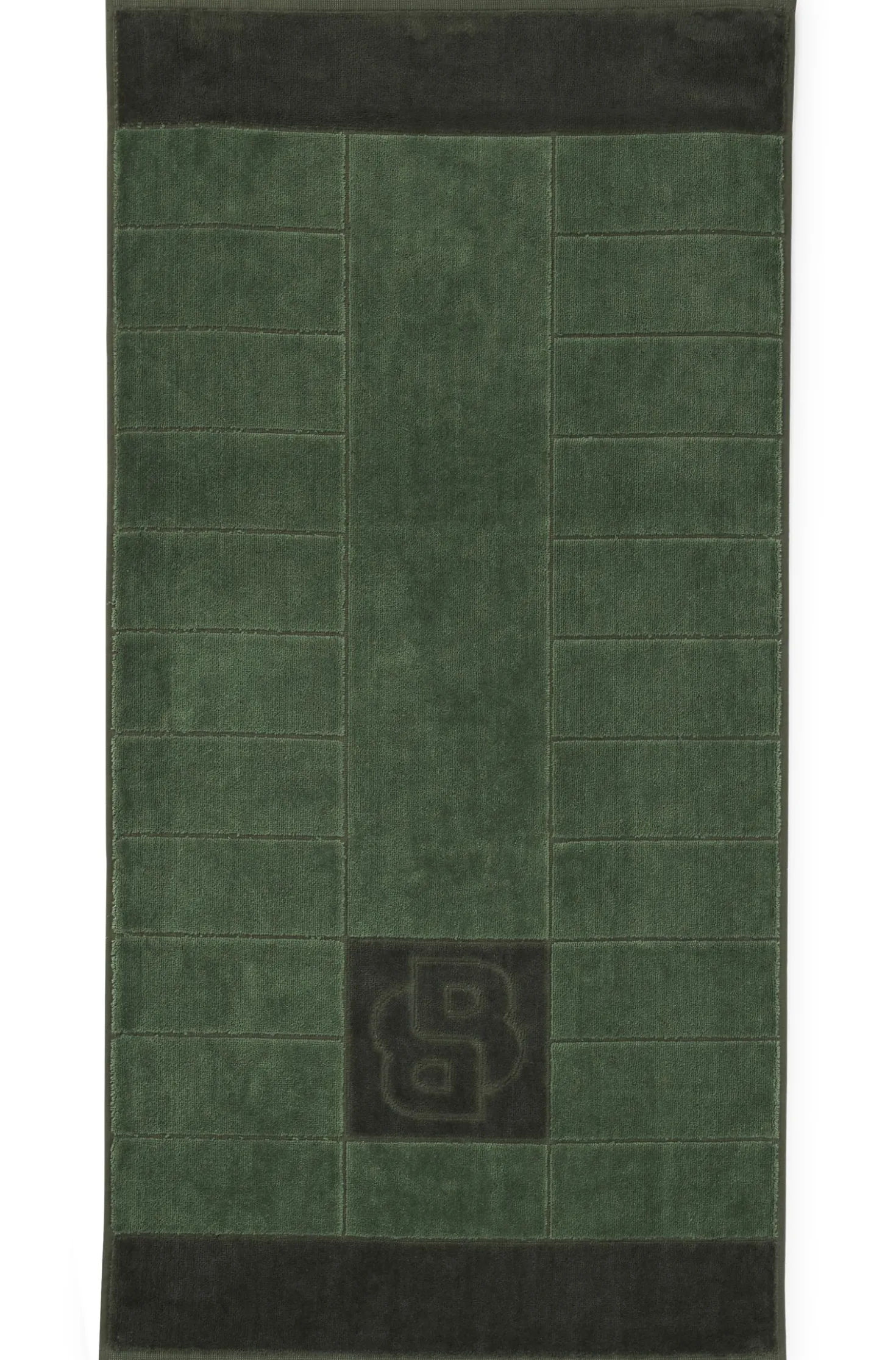 Cotton hand towel with carved Double B monogram
