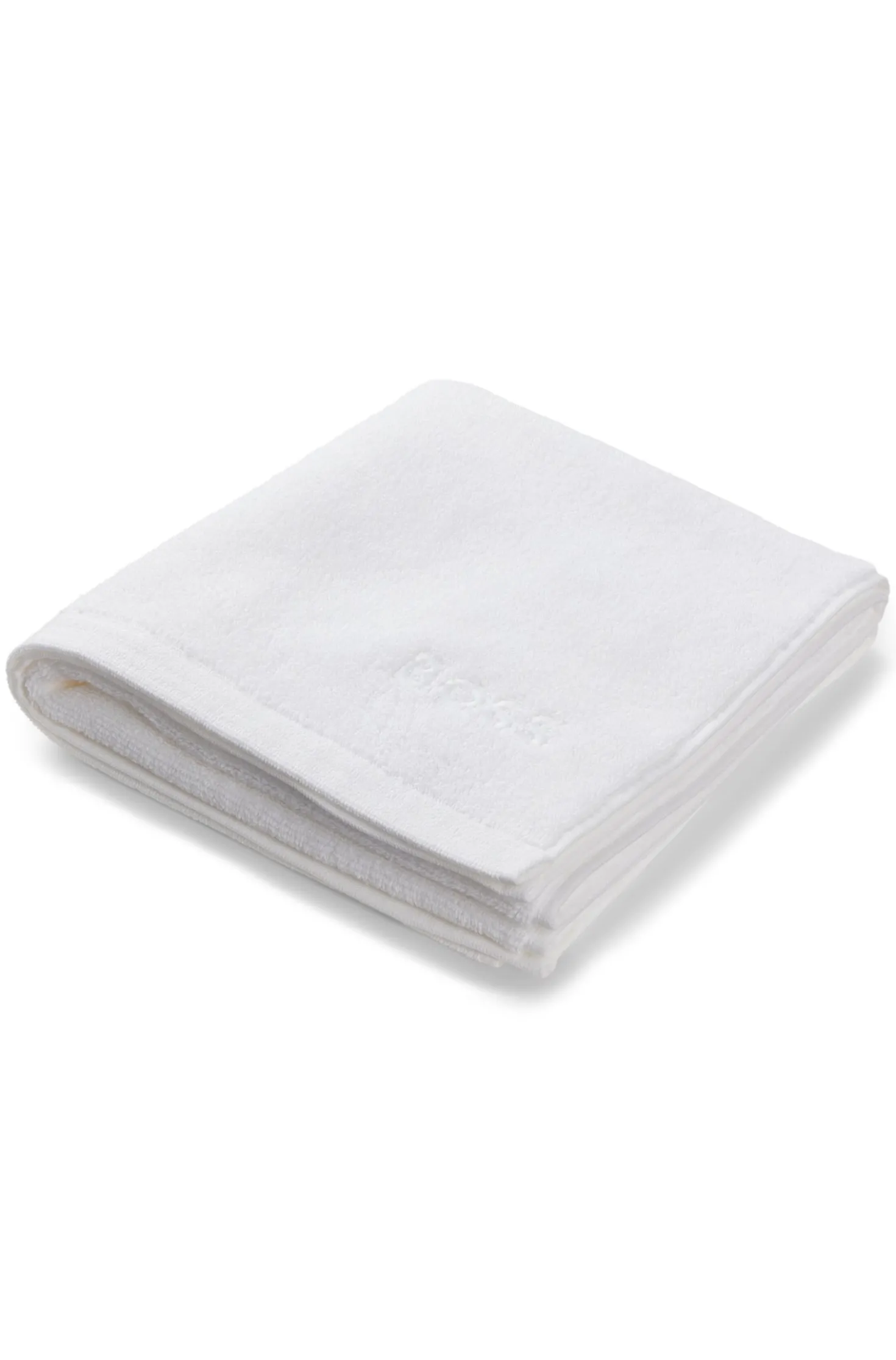 Cotton hand towel with contrast embroidered logo