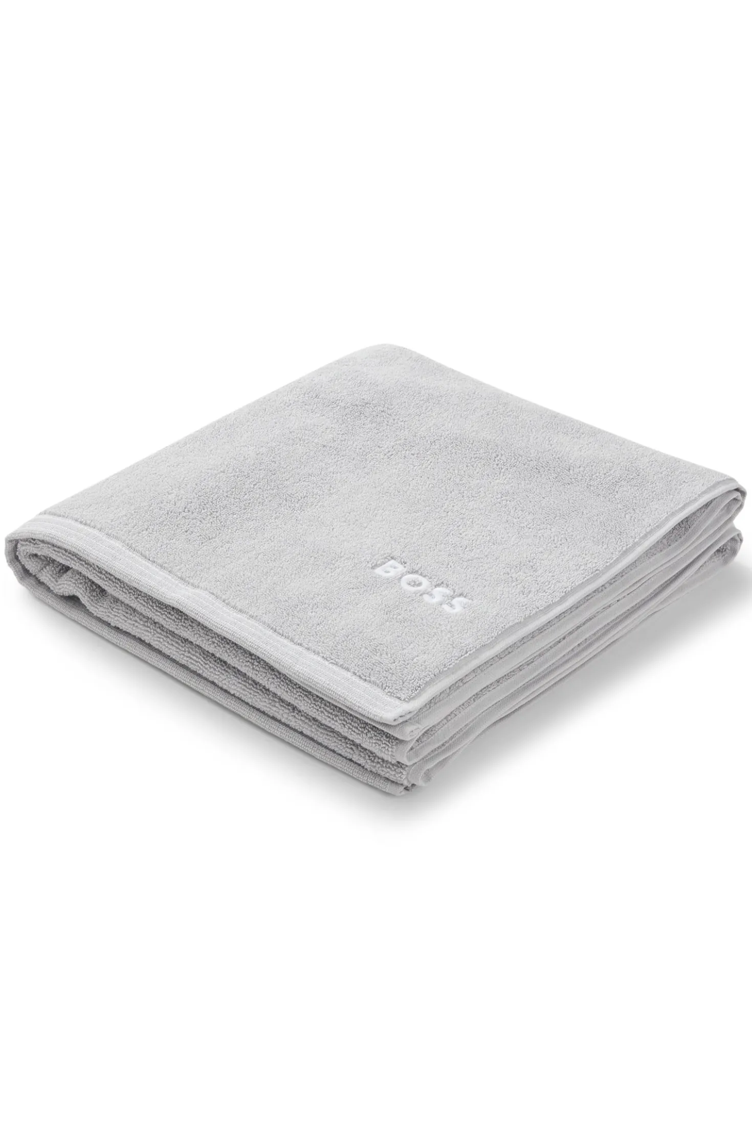Cotton hand towel with contrast embroidered logo