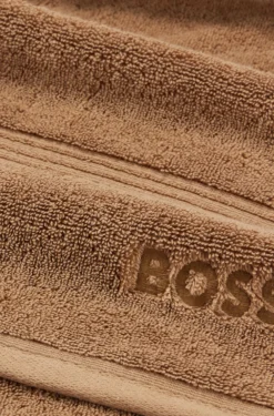 Cotton hand towel with embroidered logo