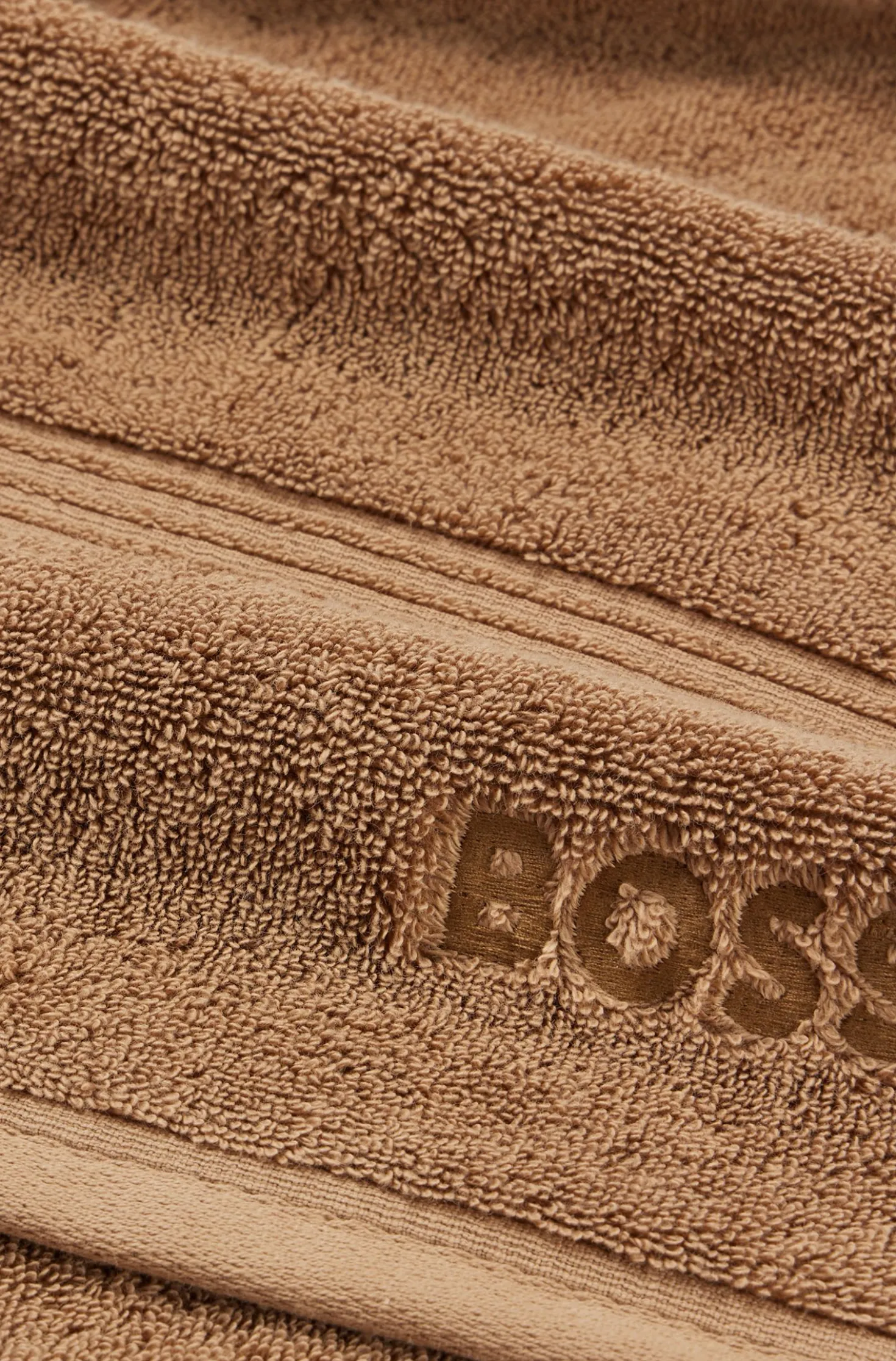 Cotton hand towel with embroidered logo