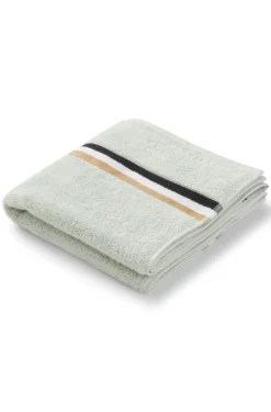 Cotton hand towel with signature stripe