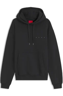 Cotton hoodie with spaced-out logo and back graphic